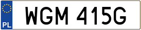 Trailer License Plate